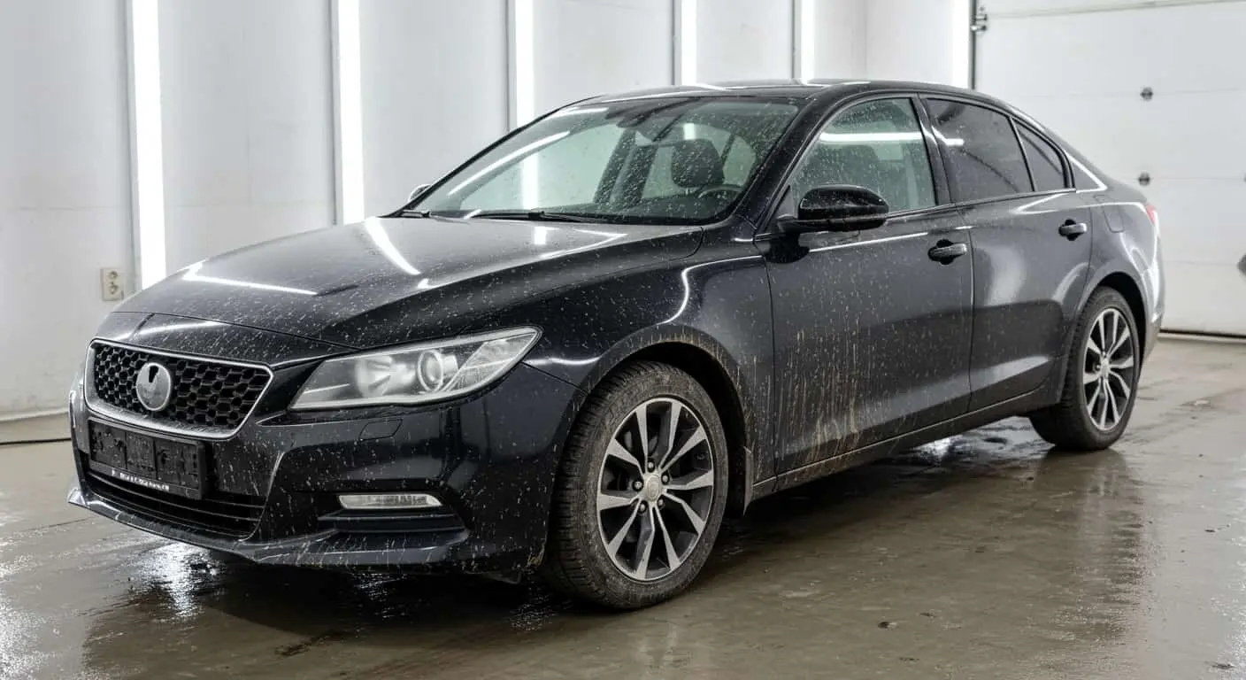 Brudne, nieumyte i zmatowiałe auto przed detailingiem